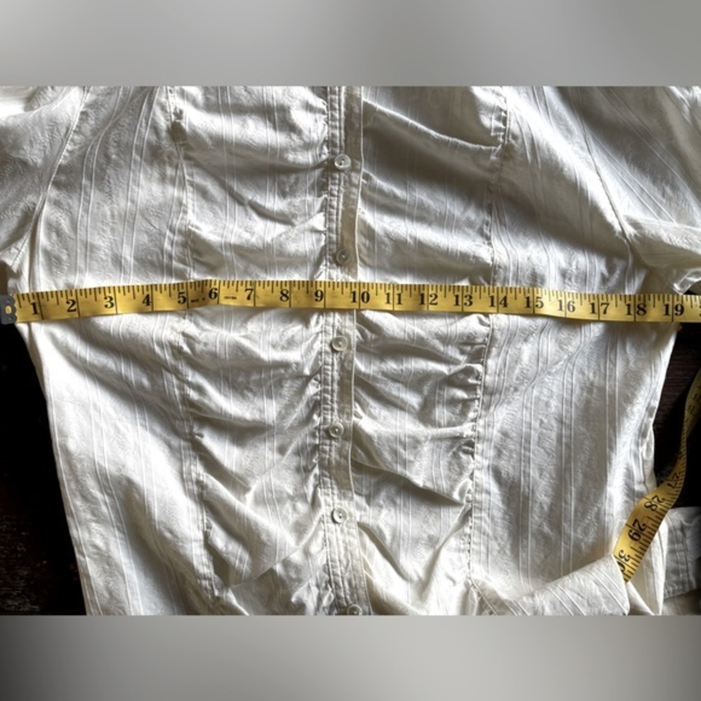 Talbots Off-White Button Down With Embroidery. Si… - image 5